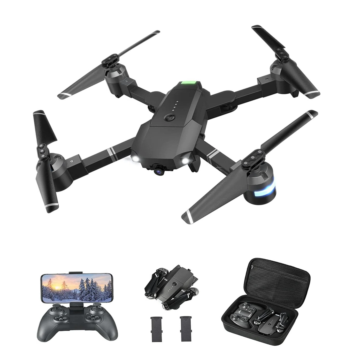 5G Sky Drone with Built In Camera 4K Ultra HD ( 3X Batteries Pro Kit )