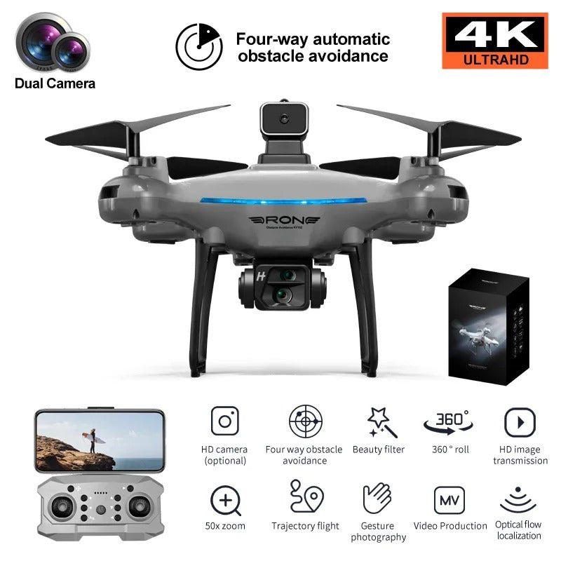Ky102 Drone - 8K Professional Dual-Camera, 360° Obstacle Avoidance 6 Miles Range